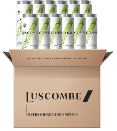 Luscombe Organic Elderflower Bubbly | 12x320ml | Sparkling Elderflower & Sicilian Lemon Soft Drink | Hand-Picked Elderflowers, Devon Spring Water | Premium Organic Refreshment