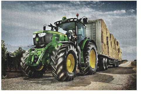 Traktor Puzzle Für Erwachsene,1000-teiliges Puzzles, Für Kinder,Holzpuzzle,Lernspielzeug, （75×50cm）