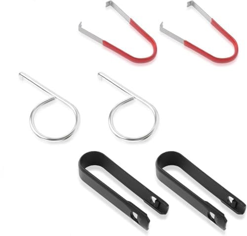 6PCS Wheel Cap Removal Tool Set - Locking Nut Cover Puller - Alloy and Plastic Hook & Tweezer Tool - Universal Lug Nut Cap Remover for Car Wheels (Black)