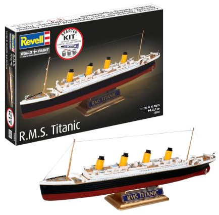Revell 75804 Starter Kit R.M.S. Titanic 1:1200 Scale Unbuilt Plastic Model Kit with Accessories