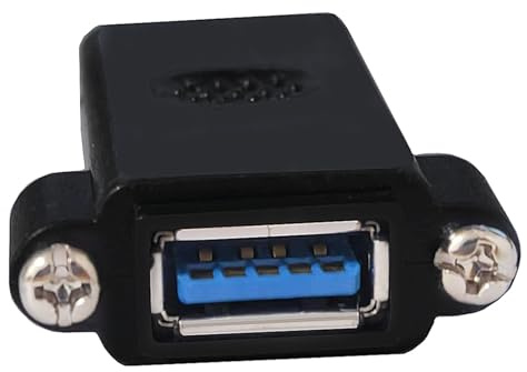 RWAJZAX Adaptateur mural USB 3.0 femelle vers prise femelle vers adaptateur USB 2.0 avec trous de vis, adaptateur USB de bureau