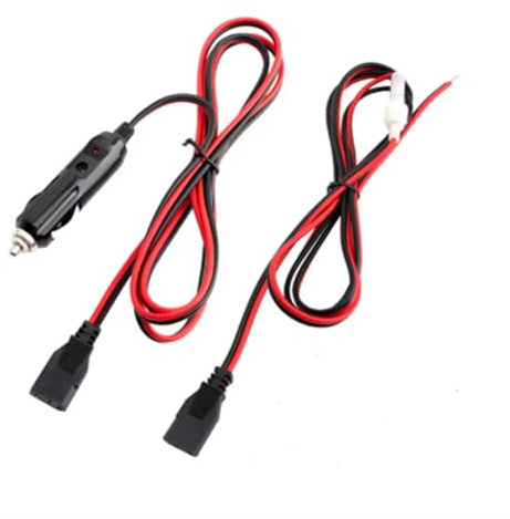 Eouayoree CB Radio Accessories Lighter Power Cord 3Pin Plug 2-Wire Cable 12V 15A for 880FM/PC78LTX GMRS Mobile Radio