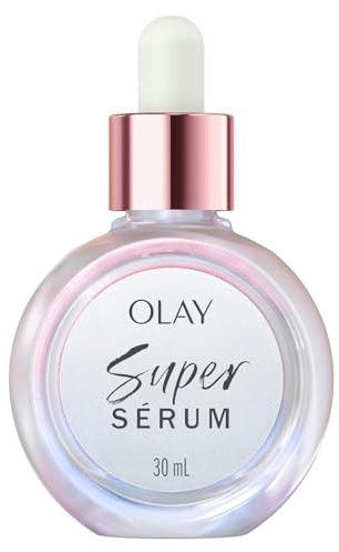 Olay Super Serum 5-in-1 Vorteile Feuchtigkeitsspendendes Gesichtsserum 30ml | mit Vitamin C, Niacinamid, Kollagenpeptiden und Vitamin E, Strahlende, Festere und Glattere Haut, Leichte Formel