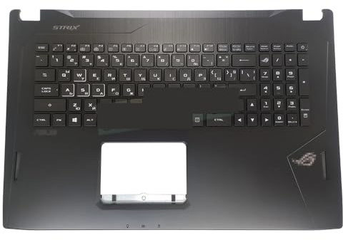 QWZOZST Palmrest für Asus für ROG für Strix GL702VI-1A, Kroatisch Bulgarisch Koreanisch RGB Backlit 13NB0G91AP0211 90NB0G91(BG Keyboard Case)