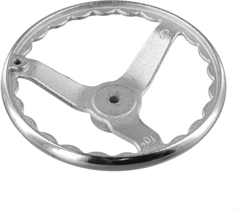 Industrielles 3-Speichen-Handrad aus verchromtem Stahl, runde Felge, 7,6 bis 30,5 cm, für Werkzeugmaschinen, Drehmaschinen, Holzbearbeitung, Verpackung, Druck, Schweißen, Färben, Finishing-Ausrüstung