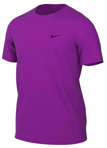 Nike Hyverse Men's Versatile Nike Dri-Fit Uv Short Sleeve Top, Vivid Purple/Black, DV9839-551, M