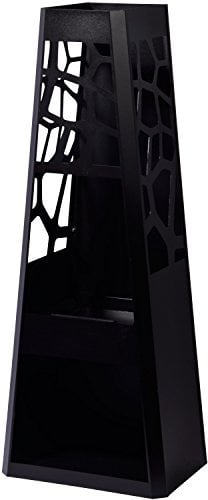 dobar® 35424 Design Metall Gartenkamin | Terrassenofen auf Stahlblech inkl. Stauraum | XL Feuerstelle für Garten & Terrasse | Gartenfeuer | Großer Gartenofen | 48 x 30,5 x 124 cm | Schwarz
