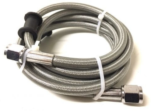 Universal Stahlflex Bremsleitung hinten 180cm – Bremsschlauch passend für Motorrad, Roller, Moped, Quad – verbesserter Bremsdruckpunkt