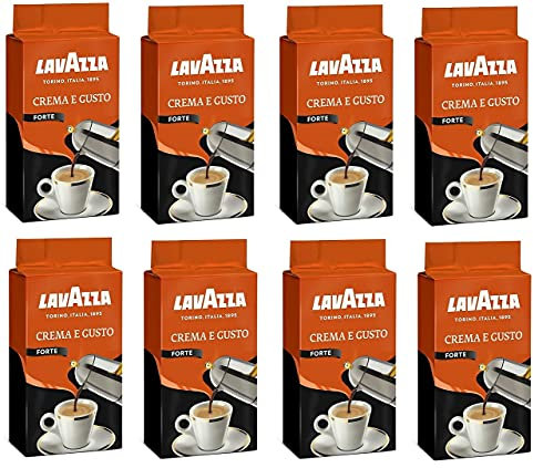 8 LAVAZZA Crema E Gusto Forte Ground Italian Coffee Espresso 250g (2kg)