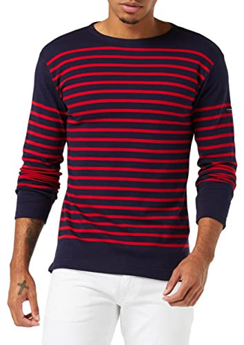 Armor Lux Herren Marine-Stil Amiral aus Dicker Baumwolle T-Shirt, Schiff/Braise, XL