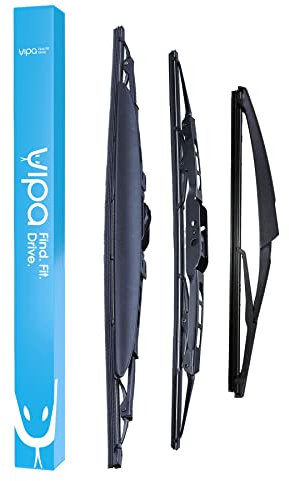 Vipa Car Parts Premium Wiper Blade Set | fits: MINI MINI R56 EARLY Hatchback (Aug 2006 to Sep 2012) | All-Weather Performance | Durable, Streak-Free Windshield Wipers | Easy Installation