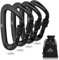 CLIFFORD Karabiner I 500 Kg I 80mm I Für Camping, Hundeleine, Hängematte, Sonnensegel Sicherung I Schraubverschluss Karabinerhaken Schwarz