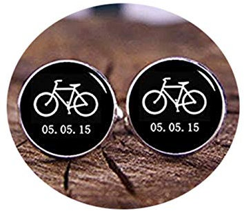 Death Devil Benutzerdefinierte Manschettenknöpfe, Fahrrad Fahrrad Manschettenknöpfe & Krawattenklammer, Benutzerdefinierte Datum Manschettenknöpfe, personalisierte Hochzeit Manschettenknöpfe,