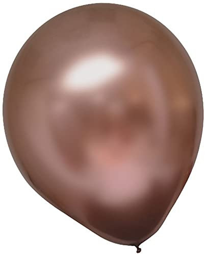 Amscan 110672 Luxus-Latex-Luftballons, satiniert, Kupfer, 100 Stück