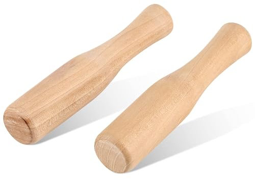 Agatige 2PCS Wooden Pestle, Hardwood Grinder Pestle Food Grinding Stick Spice Grinder Tool Ice Crusher Wooden Muddler for Crushing and Crushing Garlic, Spices