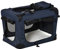 PawHut Foldable Pet Carrier for Small and Miniature Dogs, Portable Cat Carrier Soft Side Pet Travel Crate with Removable Mat, Storage Bags, Breathable Mesh 70 x 51 x 50cm - Dark Blue