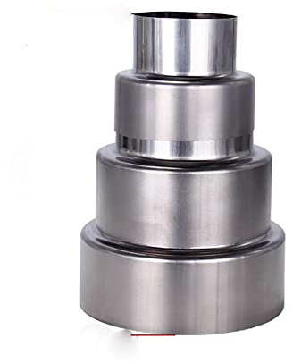 HpLive Reductor de tubos de acero inoxidable, conector de tubería, adaptador de chimenea