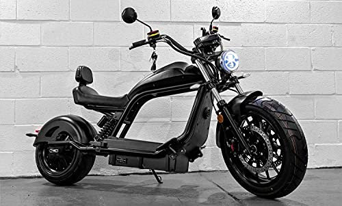 Elektroroller “HL 6.0”, 45 km/h, 3000 Watt, 100 km Reichweite, Straßenzulassung, 50 ccm, Lithium-Akku, Elektro Motorroller, Elektro Roller, E-Roller mit Sitz, (Schwarz, 45Ah)