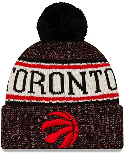 New Era Unisex-Adult NBA Official Sport Knit Sideline Cuffed Knit Pom Beanie Hat