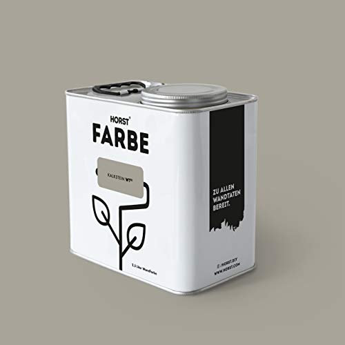 HORST Wandfarbe Kalkstein grau 10 L – ökologische Premium Innenfarbe mit hoher Deckkraft – spritzfrei tropffrei vegan nachhaltig geruchsneutral