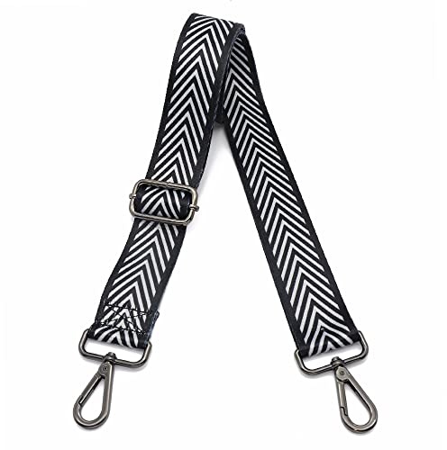 Kolti Purse Strap Replacement Crossbody Handbag Stripe Wide Adjustable, Gun Buckle-232