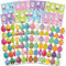 AWAMED 256 Stück Oster-Aufkleber, 128 Designs, Hasen-Osterei-Aufkleber, Frohe Ostern, Urlaubsdekoration, Partyzubehör, Belohnungsgeschenke (16 Blatt)