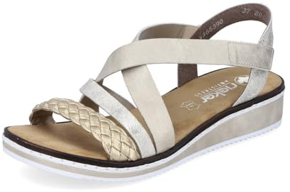 Rieker Kaz Womens Sandals 3.5 UK Gold/Beige/Muschel