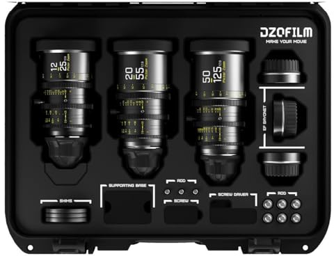 DZOFILM Cine Lens Pictor Zoom 3-Lens Kit (12-25/50-125/20-55 T2.8) Black