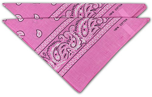 fashionchimp Nicki-Halstuch aus 100% Baumwolle im 2er Set, Unisex Bandana, AZO-Frei (Rosa 02)