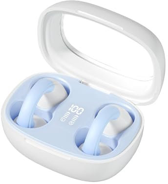 Open Ear Knochenschall Kopfhörer Bluetooth kabellos Ear Clip Wireless Air Bone Conduction Headphones schmerzlos Ohrenclip Sportkopfhörer mit Mic drahtlos Ohrhörer zum Laufen Joggen Radfahren Gym