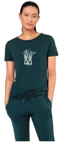 SUPER.NATURAL Flower Boots Short Sleeve T-Shirt L