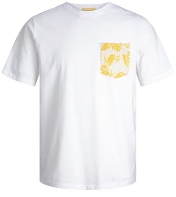 JORARUBA Convo Pocket Tee SS Crew Neck, Bright White, M