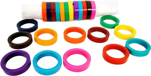 Serviettenringe, 12 Stück, bunte Serviettenhalter, Serviettenringe, Großpackung für Party-Dekoration, Esstisch, Alltag, Familientreffen – eine tolle Tischdekoration – mehrfarbig