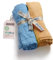 pic Bear Musselin Molton Tücher 80x80cm - Ultra-weiche Multitalente für Babyalltag: Spucktuch, Schmusetuch & mehr - 100% Baumwolle - 2er Pack (airy Blue + Tender Peach)