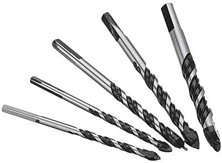 5-teiliges 6–12 mm Steinbohrer-Set, Spiralbohrer-Set for Fliesen, Ziegel, Beton, Zement