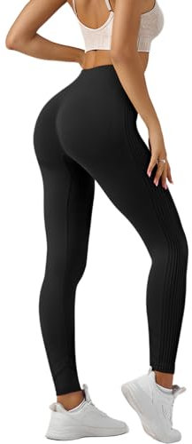 Getervb Sports Leggings Damen High Waist Scrunch Butt Leggings Push Up Seamless Booty Sporthose Blickdichte Hose für Gym Yoga Fitness Workout Tights
