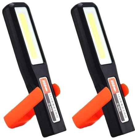 MODOAO Superhelle COB-Taschenlampe LED-Arbeitsleuchte Auto-Garage Mechanisches Licht mit USB-Kabel Wiederaufladbare Taschenlampe Magnetische Taschenlampe Notbeleuchtung Warnleuchten（2Pcs）