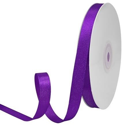 GTYBOVA Satinband 10mm X 91m Lila Schleifenband Dekoband Bänder zum Basteln Stoffbänder für Hochzeit Taufe Und Geburtstagsgeschenk