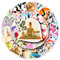 50 Stück Yoga Aufkleber Auto Laptop Telefon Gitarre Skateboard Motorrad Fahrrad Yoga Stickers Set Vinyl Wasserdicht Aesthetic Aufkleber für Jugendliche Kinder Erwachsene