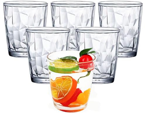 Hylruu Lot de 6 gobelets en plastique incassables de 310 ml - Verres à cocktail réutilisables - Verres à eau en acrylique portables pour jus, bière, lait, pique-nique, fête