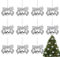 12 Pcs Mirror Disco Balls,Mini Disco Balls with Ribbon Bow for Christmas Tree Decor,Newest Christmas Baubles for XMAS Holidays Party New Year Wedding Decor(Silver)