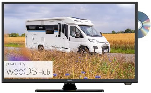 Gelhard GTV2456 Fernseher LED Smart TV (webOS) mit DVD und Bluetooth DVB-S2/C/T2 für 12V u. 230Volt WLAN Full HD