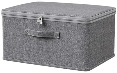 ACESOME Abschließbare Box, Medikamenten Aufbewahrungbox, Kühlschrank safe, Medizinbox mit Zahlenschloss, Aufbewahrungsbox für Süßigkeiten, Spielzeug (45x35x26 cm)