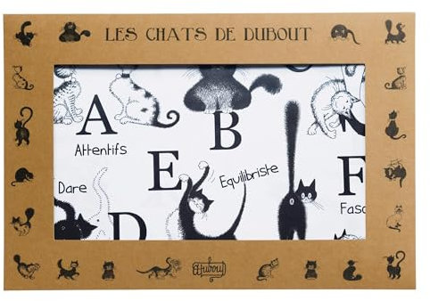 Satz von 4 Tischsets Dubout Abécédaire Noir/Blanc 30 X 45 schwarz/weiß 30 x 45 cm Winkler