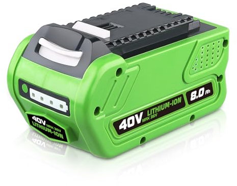 FERRYBOAT 40V 8,0Ah Ersatz für GreenWorks 40V Li-ion Akku Kompatibel mit Greenworks G40B2 29727 29462 29252 29472 25312 25322 G-MAX Elektro Werkzeugen 1 Stück