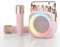 TANALAZ Machine Karaoké 2 Microphones pour Garçons Filles, Enfants Adultes Enceinte Bluetooth Portable avec Support Téléphone, Enceinte avec Lumières LED et Changer de Voix pour Fêtes à Domicile