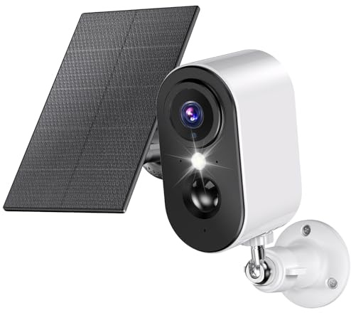 NUASI 2K Überwachungskamera Aussen Akku/Solar - Kamera Überwachung Aussen WLAN mit Farbige Nachtsicht, Kabellose Überwachungskamera außen/innen, PIR-Bewegungserkennung, IP66, 2,4 GHz