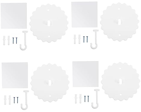 GAROZATION Selbstklebenden Deckenhaken für Bettbaldachine Praktische Einfach zu Installierende Kunststoffhaken für Schlafzimmerdekoration und Moskitonetzmontage