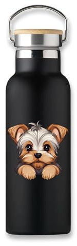 Yorkshire Terrier Kawaii Style Puppy Vacuum Flask, Eco Bottle, Coffee Cup