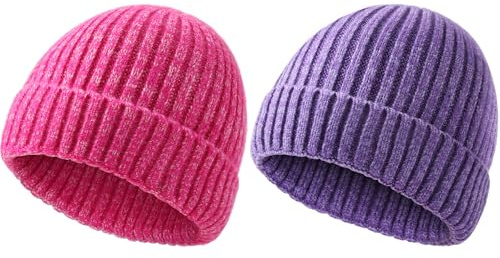 DRESHOW Baby Kleinkind Beanie Kinder Wintermützen Kinder Weich Stricken Unisex Mütze für Jungen und Mädchen Warme Mützen für 3 Monate-8 Jahre